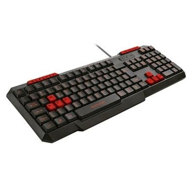 Teclado Gamer Multilaser TC242 Slim, ABNT, Preto e Vermelho - TC242