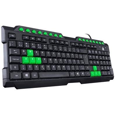 Teclado Gamer Vinik VX Gaming Dragon V2, ABNT2, Preto e Verde- GT104