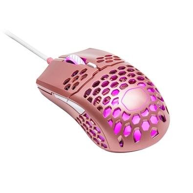 Mouse Gamer Cooler Master MM711, RGB, 6 Botões, 16000DPI, Rosa Sakura - MM-711-MPOL1