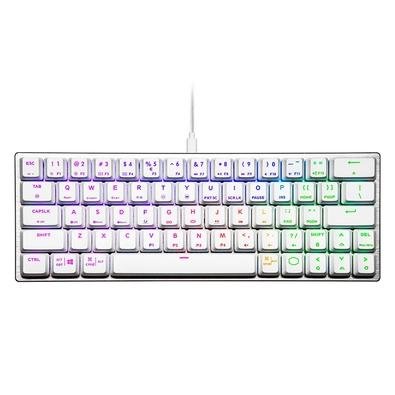 Teclado Mecânico Compacto Cooler Master SK620, RGB, Switch Low Profile Blue, US, Prata/Branco - SK-620-SKTL1-US