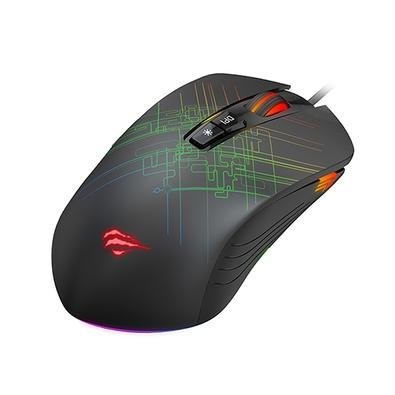 Mouse Gamer Havit Professional Gaming RGB, 7 Botões, 6400DPI, Programável, Preto - MS1019