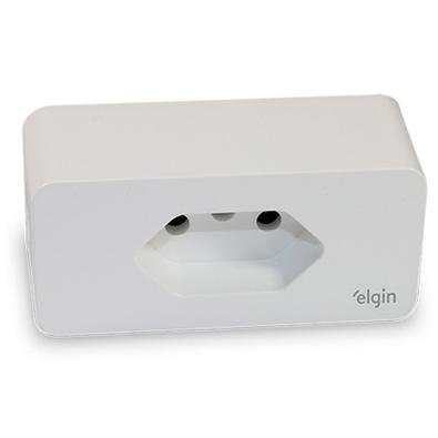 Plug de Tomada Smart Elgin, 2500W, 10A, Wifi, Comando de Voz, Bivolt, Branco - 48PLUGWIFI10