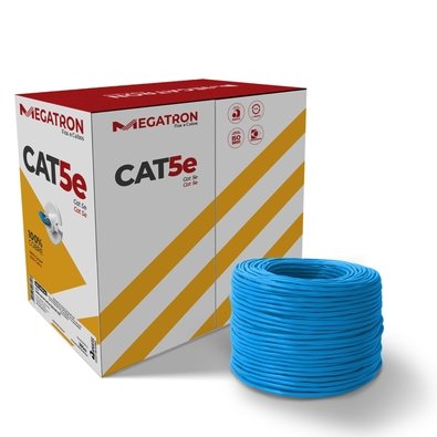 Cabo de Rede Megatron LAN 4PX24AWG, CX, CAT5E, 305m, Azul - 2581