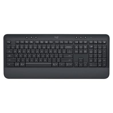 Teclado Sem Fio Logitech Signature K650, Bluetooth, USB, Com Apoio para as Mãos, US, Grafite - 920-010911