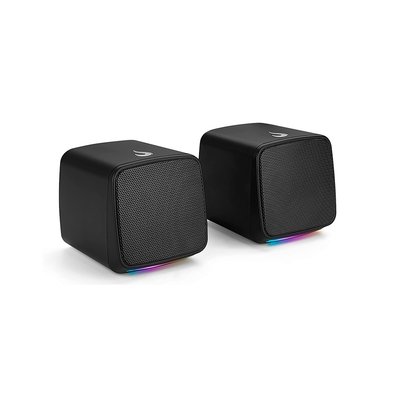 Caixa de Som Gamer Rise Mode Aura Sound S1, RGB Rainbow, 3W*2, Preto - RM-SP-01-RGB