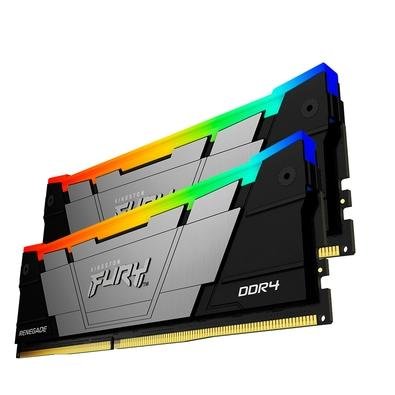Memória RAM Kingston Fury Renegade RGB, 64GB, DDR4, (2x32GB), 3200MHz, CL16, Preto - KF432C16RB2AK2/64