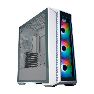 Gabinete Gamer Cooler Master Mid Tower, ARGB M-ATX, ATX/ MINI ITX, Masterbox MB520, Vidro Temperado, Branco - MB520-WGNN-S01