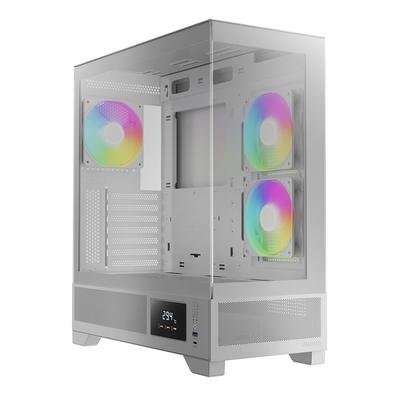 Gabinete Gamer Gamdias Atlas M1, Mid Tower, ARGB, ATX, Lateral em Vidro Temperado, Com 3 Ventoinhas, Branco - Atlas M1 WH