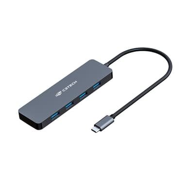 HUB C3Tech USB-C 3.0, pra 4x USB 3.0, Preto - HU-C330GY