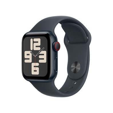 Apple Watch SE GPS + Cellular, Caixa Meia-Noite de Alumínio de 40 mm, Pulseira Esportiva Meia-Noite, Tamanho P/M - MXGC3BE/A