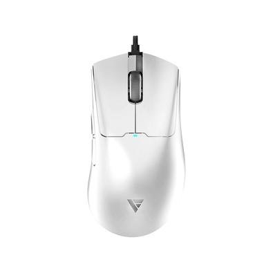Mouse Gamer Force One Phantom Black, 26.000 DPI, Com 6 Botões, Switches Huano Azul, Sensor Paw 3395, Branco - FR.MO.PH.01
