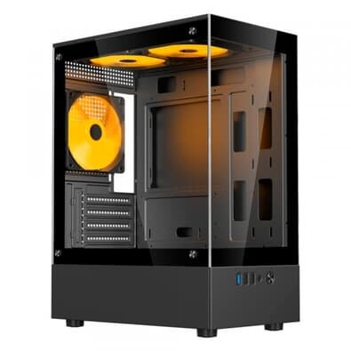 Gabinete Gamer Bluecase BG-053 Nuker V2 Pro, Mid Tower, Lateral em Vidro, Preto - BG-053V2PBBX