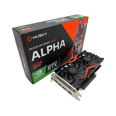 Placa de Vídeo Husky Alpha RTX 3060, 12GB GDDR6, 192-Bit, Ray Tracing, DLSS, 3584 CUDA, PCIe 4.0 - HVG3060
