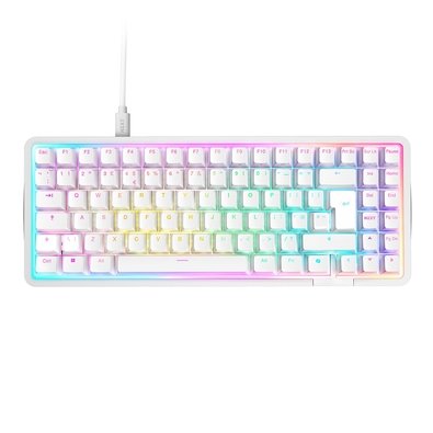 Teclado Magnético Gamer Sem Fio NZXT Function Elite MiniTKL, RGB, USB-C Removível, Branco - KB-101NW-US