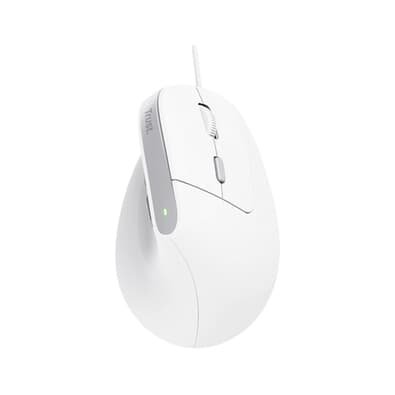 Mouse Trust Bayo II, USB, 2400DPI, Ergonômico, Branco - 25397