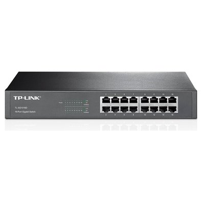 Switch 16 Portas TP-Link Gigabit 10/100/1000 Mbps Rack/Desk - TL-SG1016D