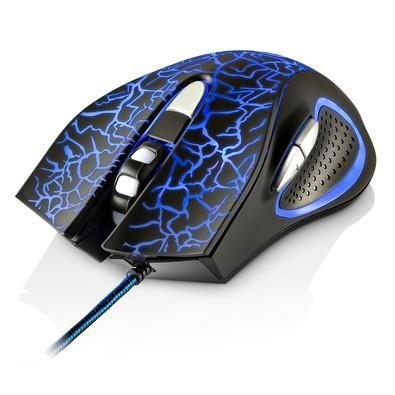 Mouse Gamer Multilaser 3200DPI 6 Botões Preto com LED  - MO250