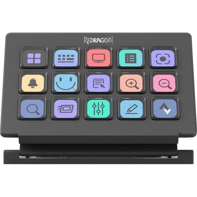 Estação Redragon Stream Craft, IPS, USB Tipo-C, Preto - SS-550