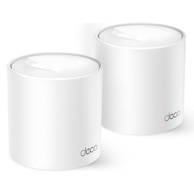 Roteador Mesh TP-Link Deco X10, Wi-Fi 6, AX1500, Dual-Band, 2 Portas Gigabit, Branco, Kit com 2 Unidades - Deco X10(2-pack)(BR)