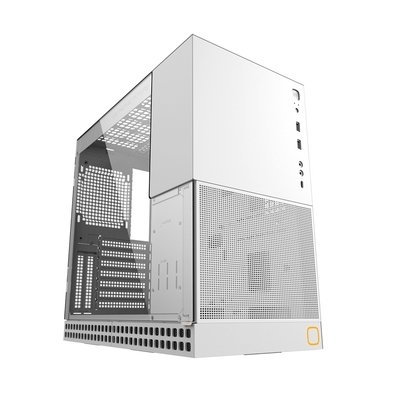 Gabinete Gamer Geometric Future Model 4 King Arthur, Mid Tower, ATX, Lateral em Vidro Temperado, Branco - GEO-M4-KAW