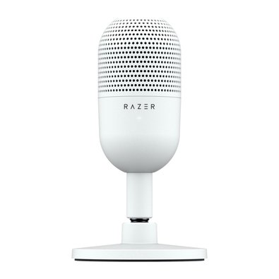 Microfone Razer Seiren V3 Mini, Condensador, Sensor Tap-to-Mute, Ultracompacto, USB, Branco - RZ19-05050300