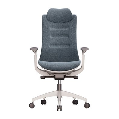 Cadeira Office Elements Eterea, Até 120kg, Reclinável, Malha, Cinza e Azul - 72114