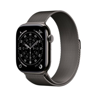 Apple Watch Series 11 GPS + Cellular, Caixa Ardósia de Titânio de 46 mm, Pulseira Ardósia Estilo Milanês, Tamanho M/G - MFD44AM/A
