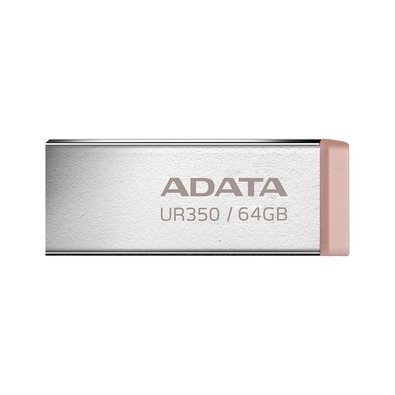 Pen Drive 64GB ADATA UR350, USB 3.2, Metálico, Dourado - UR350-64G-RSR/BG
