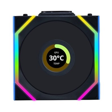Ventoinha Lian Li UNI FAN SL LCD, 120mm, ARGB, Preta - 12SLLCD1W1B
