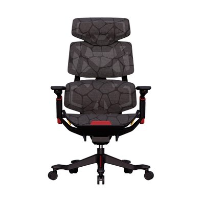 Cadeira Office Elements Vector, Até 120kg, Reclinável, Malha, Preta e Vermelha - 72122