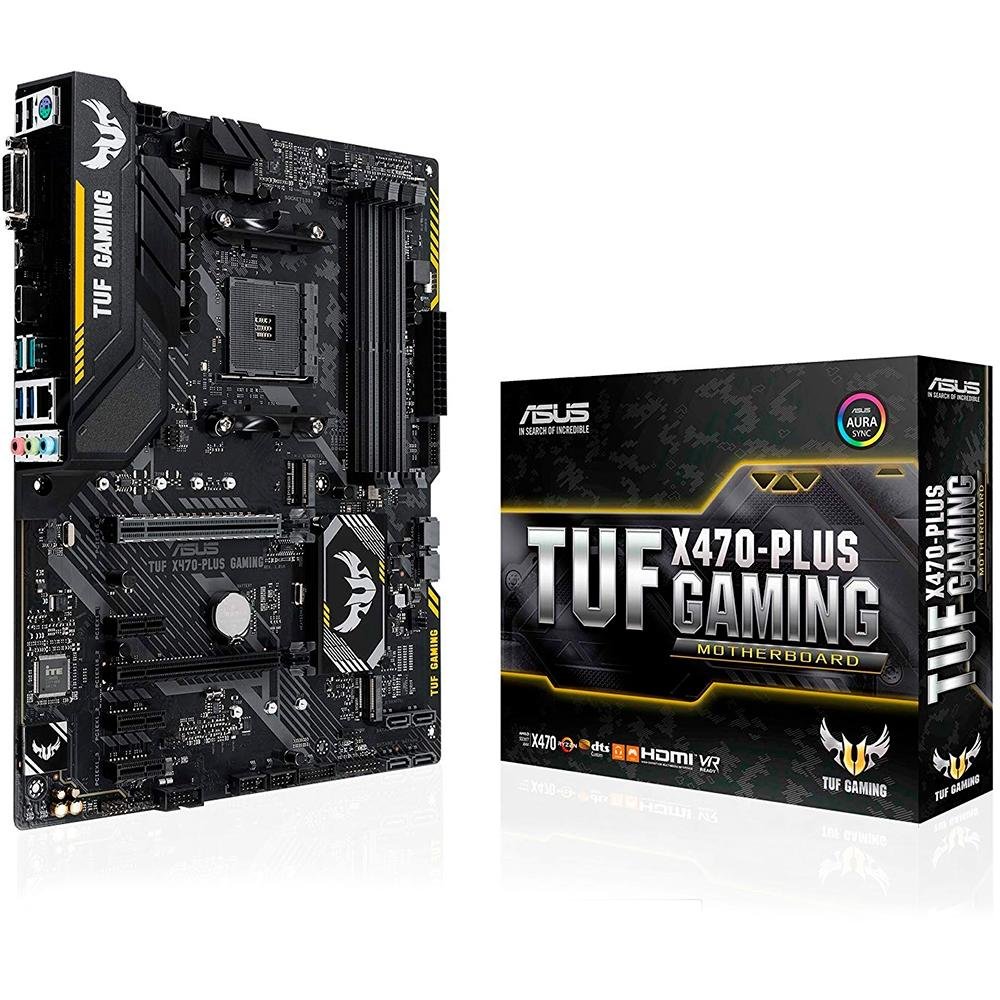 CPU AMD Ryzen 7 2700X + TUF X470-PLUS GAMING Placa-Mãe Asus TUF X470-Plus Gaming, AMD AM4, ATX| KaBuM!