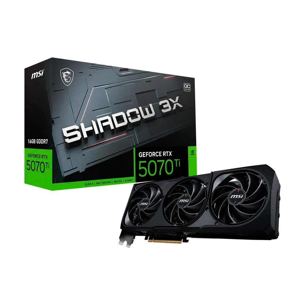 RTX 5070 Ti 16G SHADOW 3X OC MSI | KaBuM!