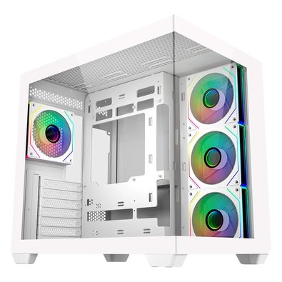 Gabinete Gamer Cooler Master Elite 681 White, Mid Tower, ATX, Lateral e Frontal em Vidro, 4x FAN ARGB, Branco - E681-WHNN-S00
