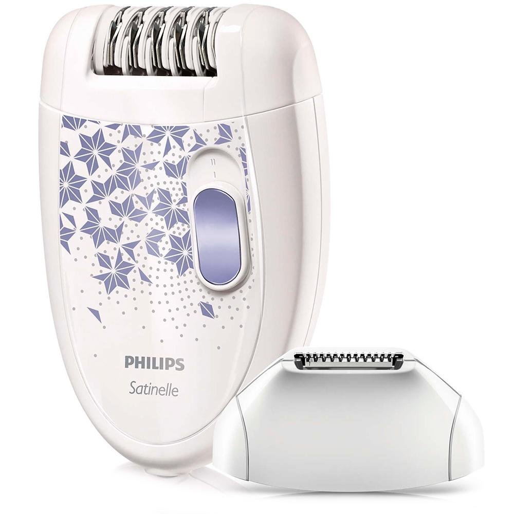 Depilador Philips Satinelle, Bivolt, Branco e Roxo - HP6423/31 Depilador Philips Satinelle, Bivolt, Branco e Roxo - HP6423/31
