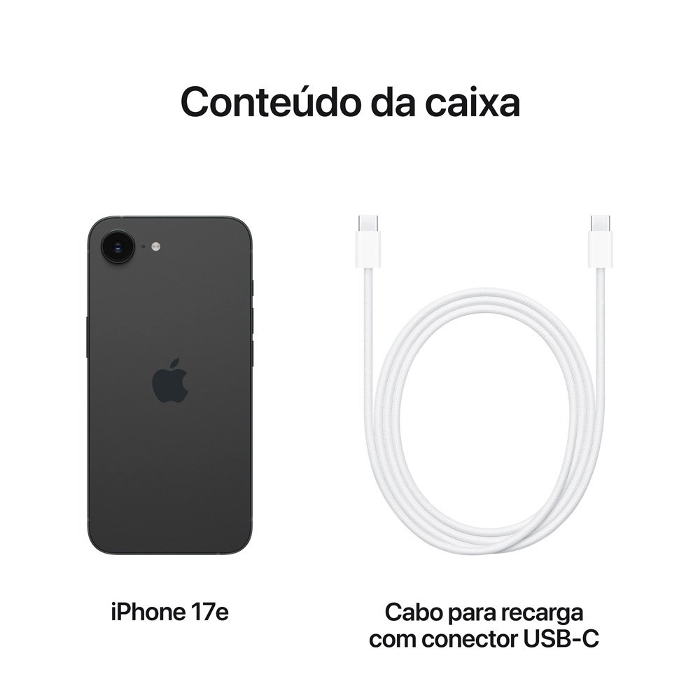 iPhone 17e Apple 256GB Preto Chip A19 | KaBuM!