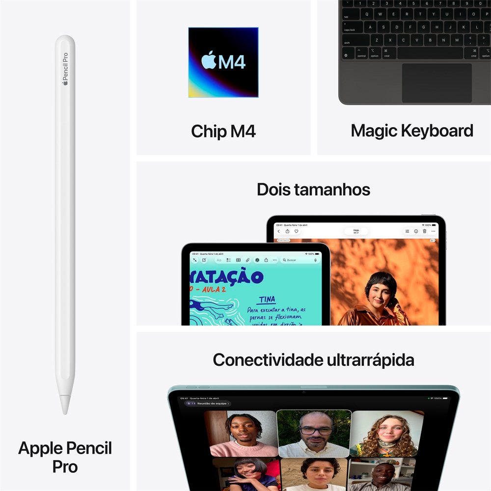 iPad Air Apple M4 128GB Roxo | KaBuM!