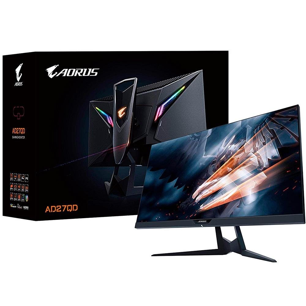 Monitor Gamer Gigabyte Aorus 27´ Widescreen, QHD, IPS, HDMI/Display Port, 144Hz, 1ms, Altura Ajustável - AD27QD Monitor Gamer Gigabyte Aorus 27´ Widescreen, QHD, IPS, HDMI/Display Port, 144Hz, 1ms, Altura Ajustável - AD27QD