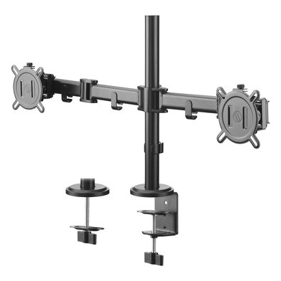Suporte de Mesa Articulado para 2 Monitores de 13" a 32" One For All, com Ajustes Ergonômicos, Preto - DM2210