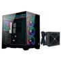 Gabinete Gamer Rise Mode Galaxy Glass Standard V2, 10 Fans + Fonte MACH1 Steady, 750W