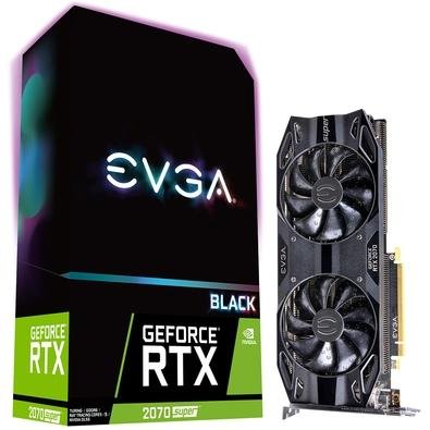 Menor preço em Placa de Video EVGA GeForce RTX 2070 Super Black Gaming, 8GB, GDDR6 - 08G-P4-3071-KR 