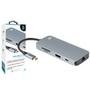 HUB USB 5+ 7x1 UBS 3.0 Leitor de Cartões SD/Micro SD, HDMI, RJ45, USB-C - 018-7453
