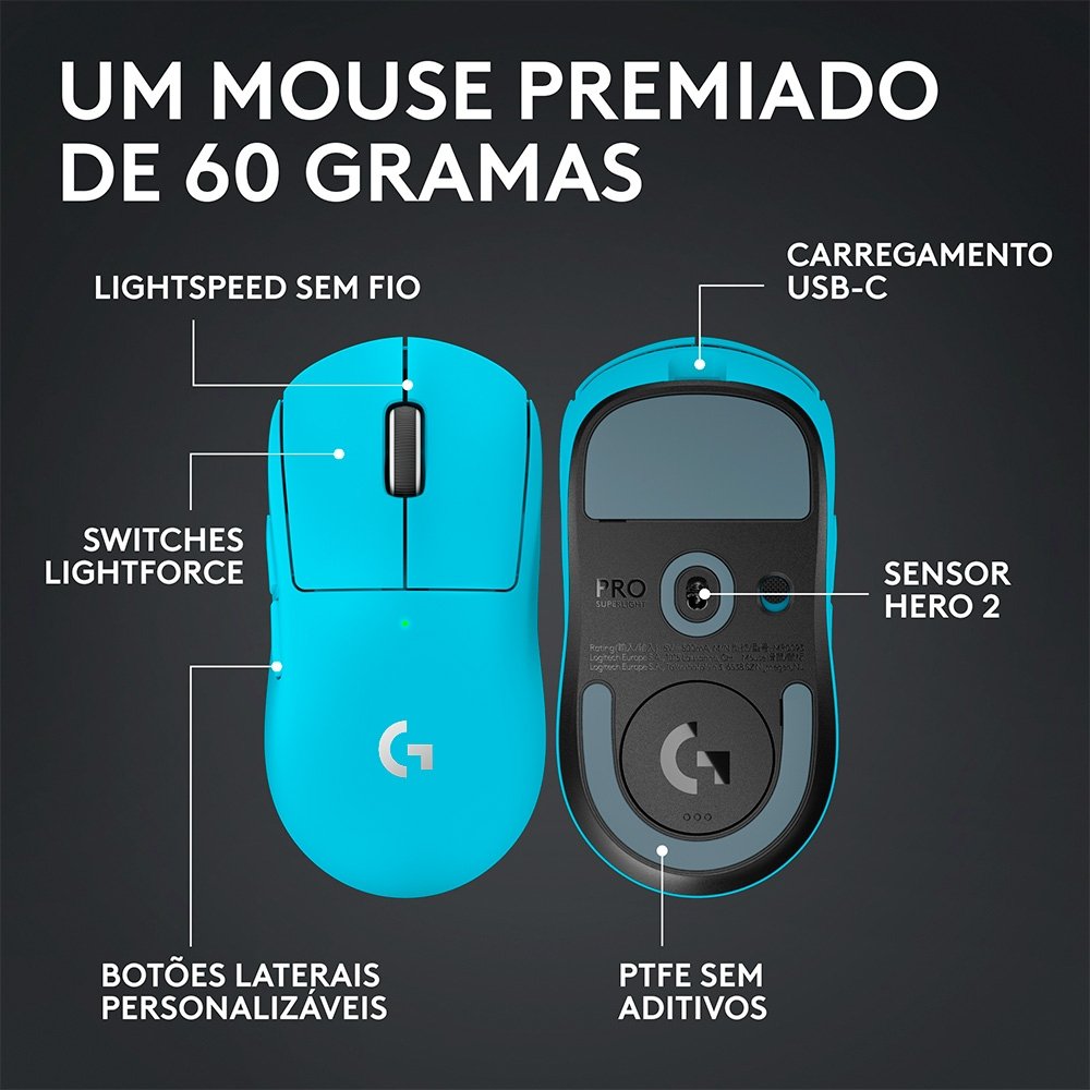 Mouse Logitech G PRO X SUPERLIGHT 2 | KaBuM!