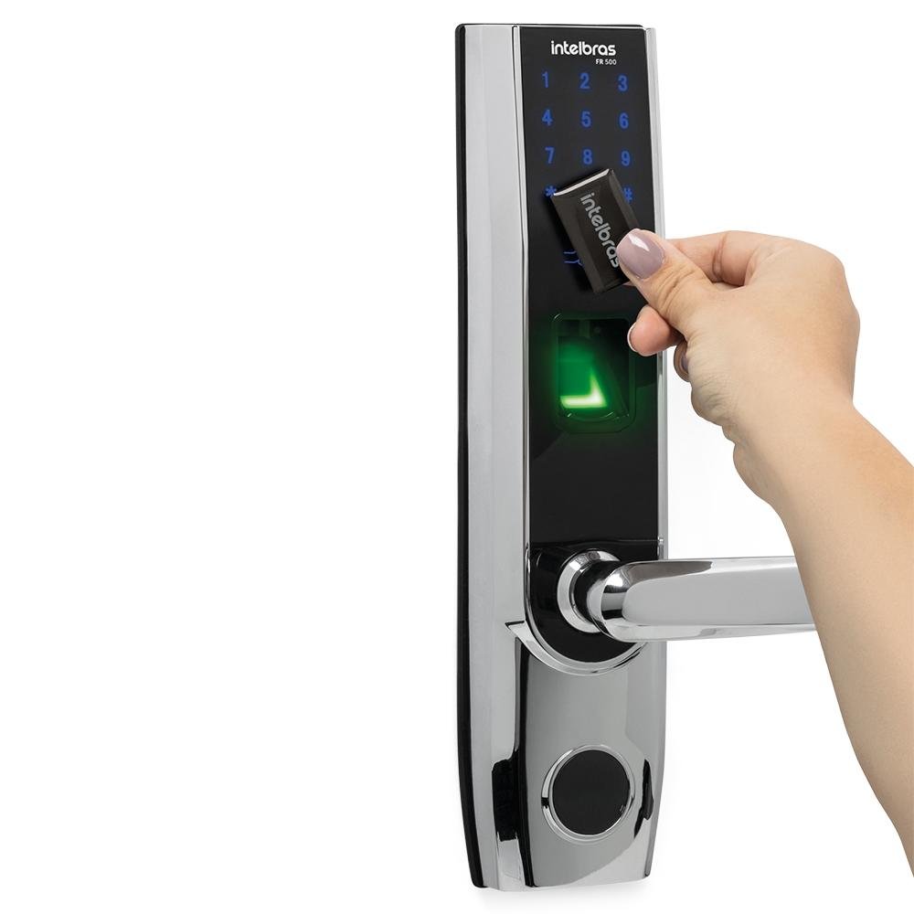 Fechadura Digital Intelbras FR 500 D, com App Bluetooth, Abertura para Direita - 4670500 Fechadura Digital Intelbras FR 500 D, com App Bluetooth, Abertura para Direita - 4670500