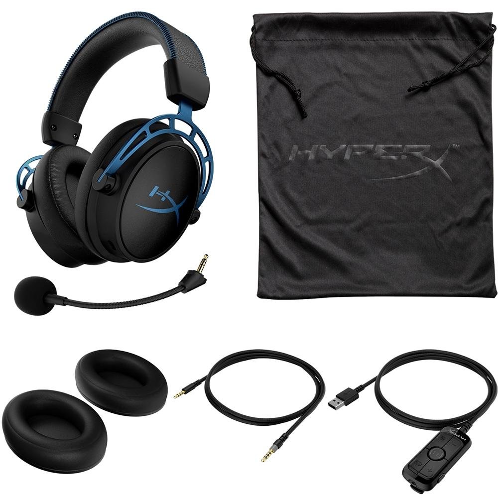 512036 HyperX Cloud Alpha S ゲーミング ブルー Headset Gamer HyperX Cloud Alpha S Azul | KaBuM!