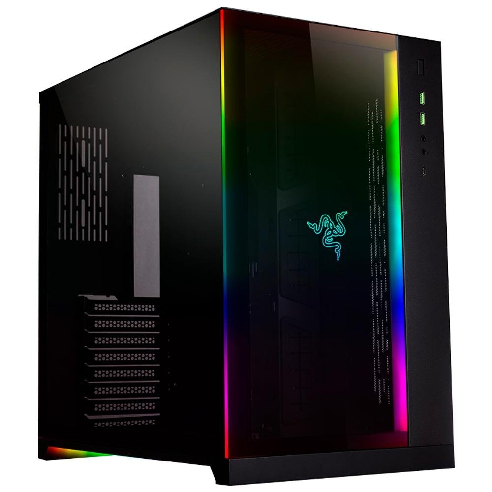 Gabinete Gamer Lian Li PC-O11 Dynamic Designed by Razer, Mid Tower, ATX, LED, Lateral e Frontal em Vidro, Sem FANs, Preto - PC-O11 DYNAMIC RAZER Gabinete Gamer Lian Li PC-O11 Dynamic Designed by Razer, Mid Tower, ATX, LED, Lateral e Frontal em Vidro, Sem FANs, Preto - PC-O11 DYNAMIC RAZER