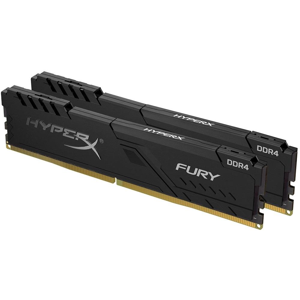 Memória HyperX Fury, 8GB (2x4GB), 2666MHz, DDR4, CL16, Preto - HX426C16FB3K2/8