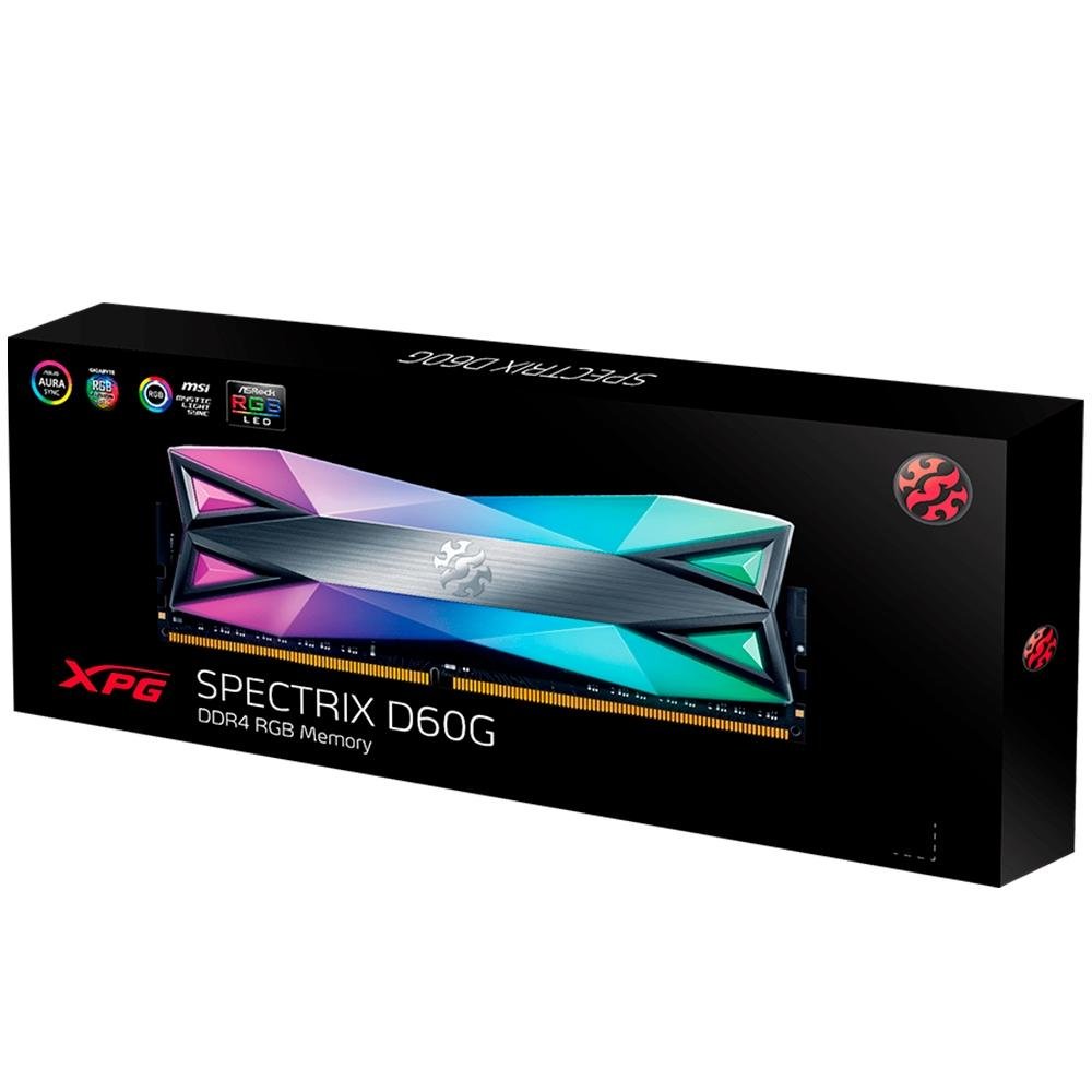 Memória XPG Spectrix D60G RGB 16GB (2x8GB), 3600MHz, DDR4, CL17