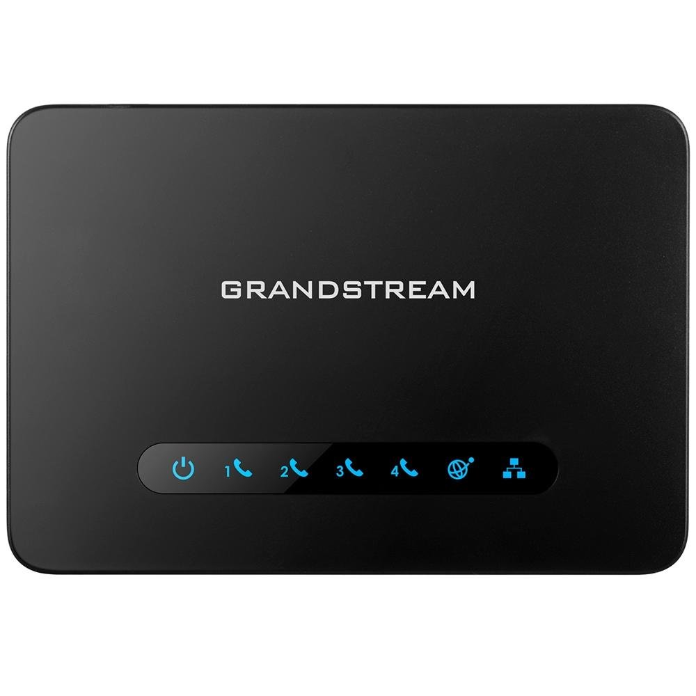 Adaptador ATA Avançado Grandstream, 4 Portas FXS, Preto - HT814