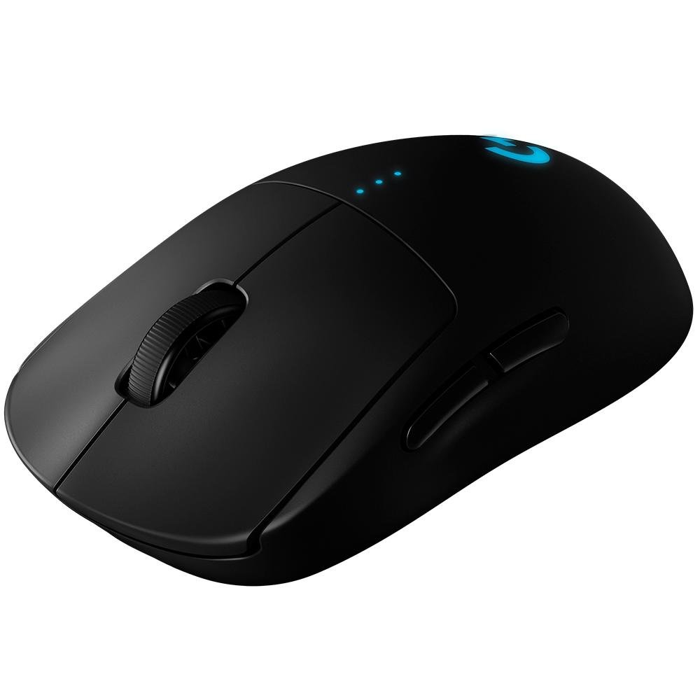 Mouse Gamer Sem Fio Logitech G PRO Wireless LIGHTSPEED, RGB LIGHTSYNC, 16000 DPI, Ambidestro, 6 Botões, HERO 25K, Preto - 910-005271