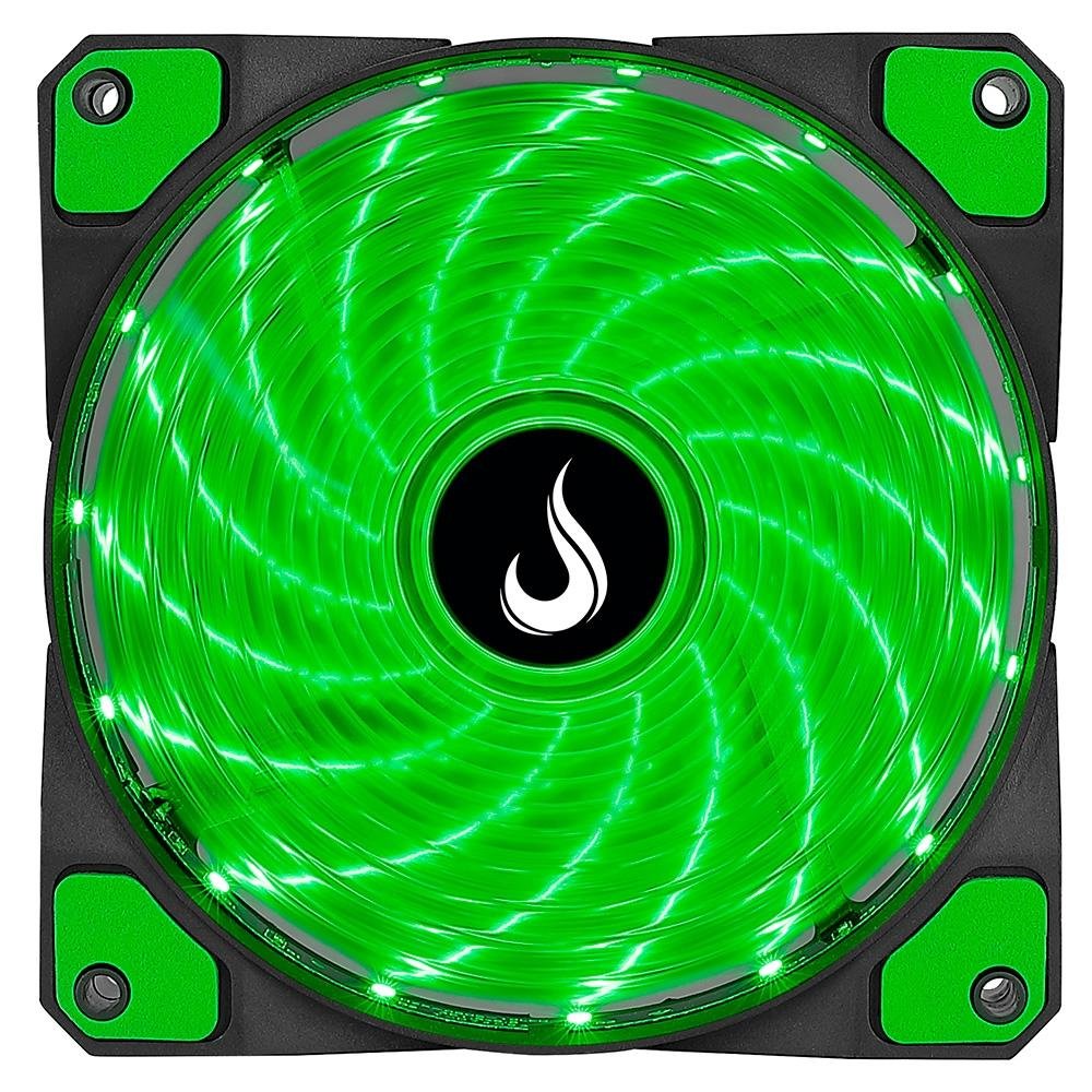 Ventoinha Rise Mode Wind W1, 120mm, LED Verde, Preto - RM-WN-01-BG Ventoinha Rise Mode Wind W1, 120mm, LED Verde, Preto - RM-WN-01-BG